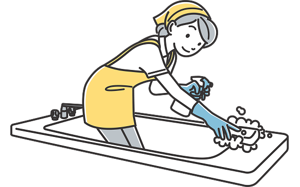 エアコンを掃除している男性